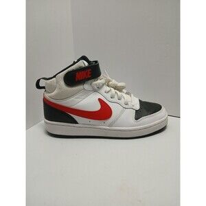 Nike Court Borough Mid 2 High-Top Size 5.5Y White Red Shoes Sneakers CD7782-110